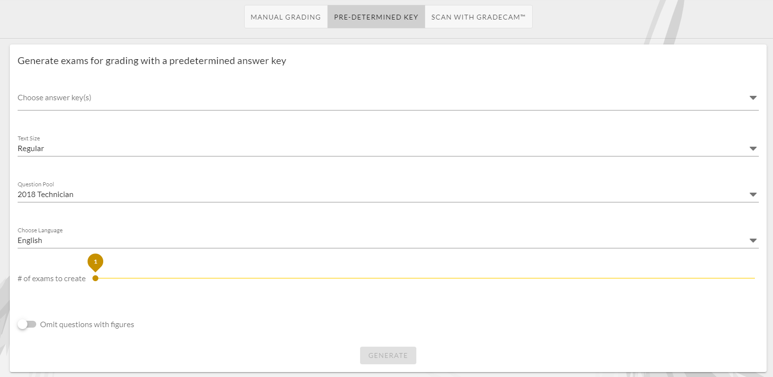 Pre-Determined Key Options